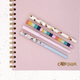 PUKKA PAD® Carpe Diem Ballpoint Pen, Stick, Medium 0.7 mm, Black Ink, Assorted Ditzy Floral Collection, 4 Pens/Pack, 6 Packs/Box (PUK9228CD) Box of 24