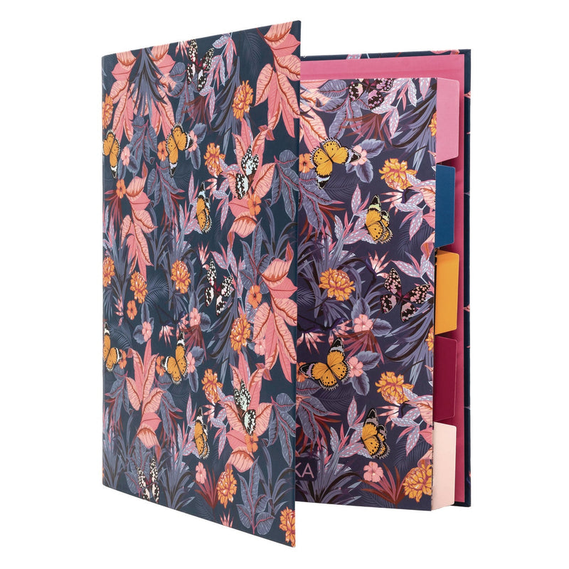 PUKKA PAD® Rollbound Binder, 3 Rings, 1" Capacity, 11 x 8.5, Blue/Pink/Yellow (PUK9607BLM) Each