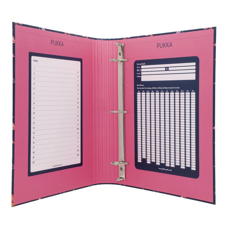 PUKKA PAD® Rollbound Binder, 3 Rings, 1" Capacity, 11 x 8.5, Blue/Pink/Yellow (PUK9607BLM) Each