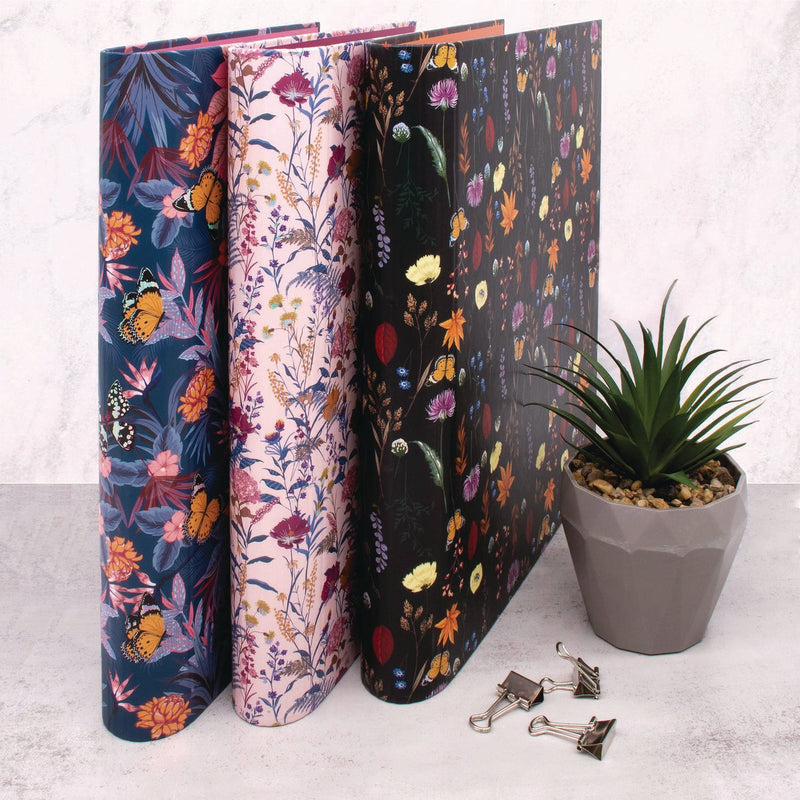 PUKKA PAD® Rollbound Binder, 3 Rings, 1" Capacity, 11 x 8.5, Blue/Pink/Yellow (PUK9607BLM) Each
