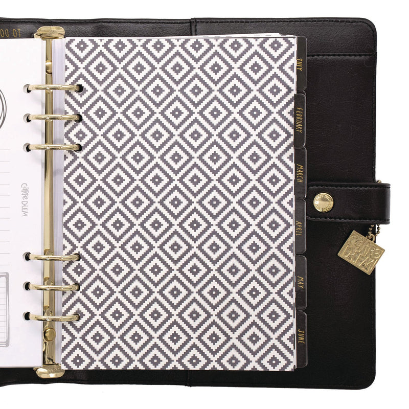 A5 Planner, 10.24 x 9.25, Black Cover, 12-Month (PUK9109CD) Each