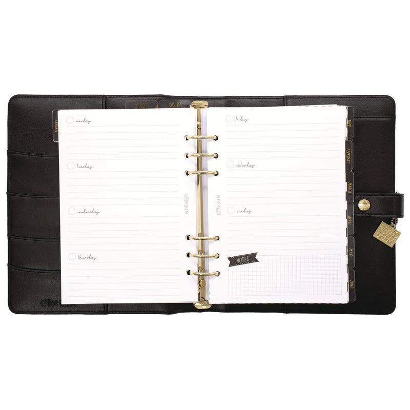 A5 Planner, 10.24 x 9.25, Black Cover, 12-Month (PUK9109CD) Each