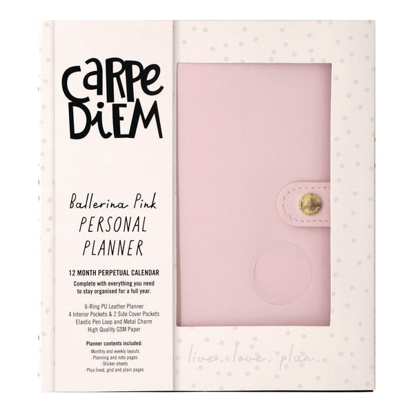 Personal Planner, 7.48 x 6.42, Pink Cover, 12-Month, Undated (PUK9153CD) Each