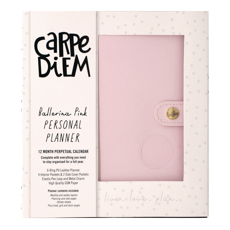 Personal Planner, 7.48 x 6.42, Pink Cover, 12-Month, Undated (PUK9153CD) Each