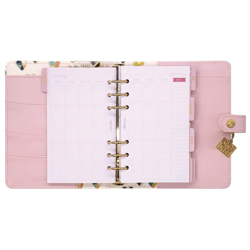 Personal Planner, 7.48 x 6.42, Pink Cover, 12-Month, Undated (PUK9153CD) Each