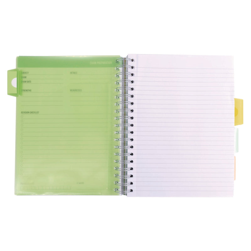 PUKKA PAD® B5 Size Project Book, 4-Subject, Gray/White Study Book Cover, (100) 9.8 x 6.9 Sheets (PUK9824STU) Each