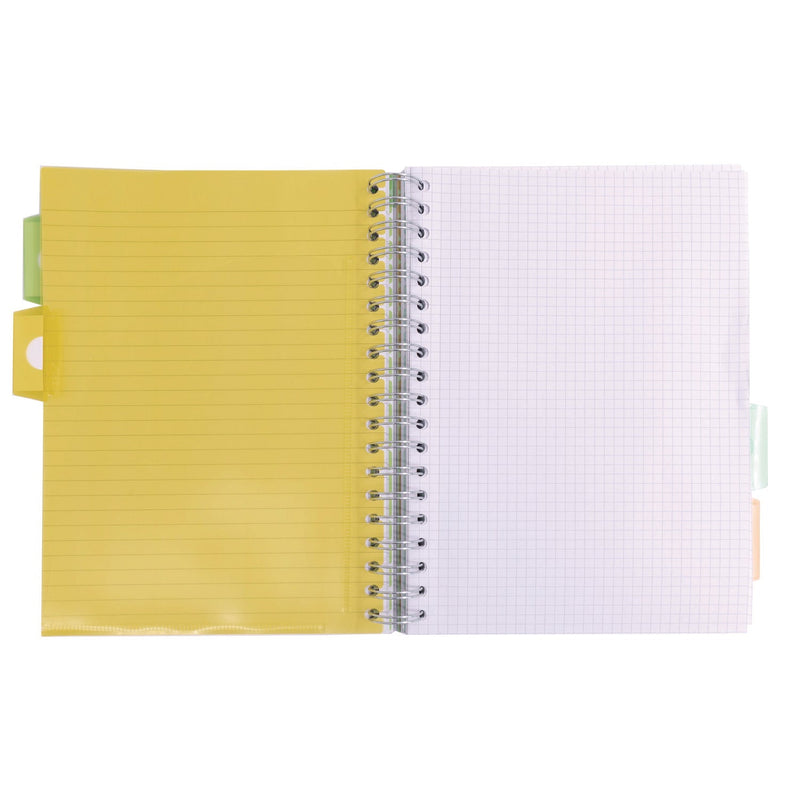 PUKKA PAD® B5 Size Project Book, 4-Subject, Gray/White Study Book Cover, (100) 9.8 x 6.9 Sheets (PUK9824STU) Each