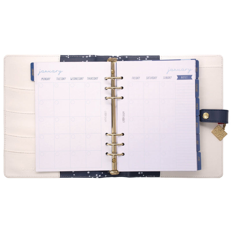 A5 Planner, Color Wash, 10.24 x 9.25, Blue/Green/Red/Yellow Cover, 12-Month (PUK9179CD) Each