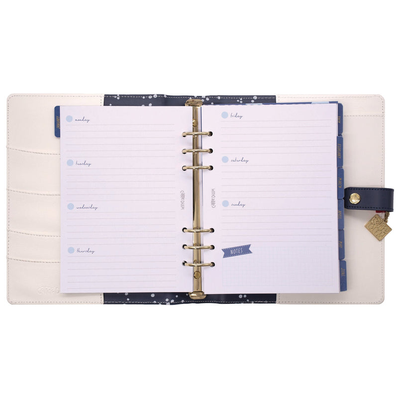 A5 Planner, Color Wash, 10.24 x 9.25, Blue/Green/Red/Yellow Cover, 12-Month (PUK9179CD) Each