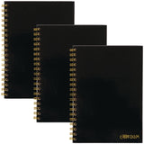 PUKKA PAD® B5 Size Notebook, 1 -Subject, Medium/College Rule, Black Cover, (80) 9.8 x 6.9 Sheets, 3/Pack (PUK9375CD) Pack of 3