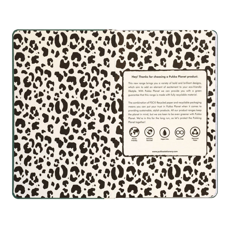 PUKKA PAD® Soft Cover Eco Notebook, 1-Subject, Medium/College Rule, Green/Black/White Cover, (96) 8.3 x 5.8 Sheets (PUK9704SPP) Each
