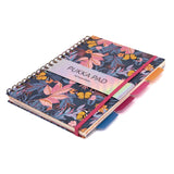 PUKKA PAD® B5 Size Project Book, 4-Subject, Medium/College Rule, Assorted Blum Floral Covers, (100) 9.8 x 6.9 Sheets, 3/Pack (PUK9494BLMASST) Pack of 3