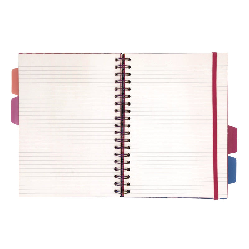PUKKA PAD® B5 Size Project Book, 4-Subject, Medium/College Rule, Assorted Blum Floral Covers, (100) 9.8 x 6.9 Sheets, 3/Pack (PUK9494BLMASST) Pack of 3