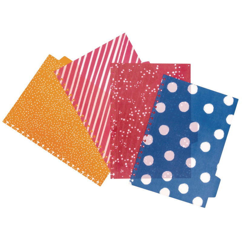 PUKKA PAD® B5 Size Project Book, 4-Subject, Medium/College Rule, Assorted Blum Floral Covers, (100) 9.8 x 6.9 Sheets, 3/Pack (PUK9494BLMASST) Pack of 3