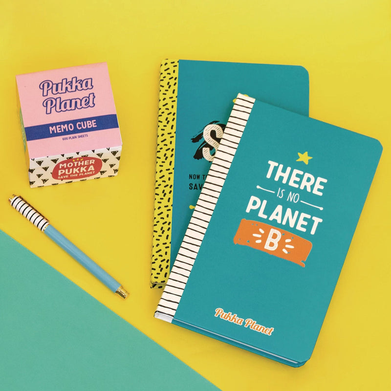 PUKKA PAD® Soft Cover Eco Notebook, 1-Subject, Medium/College Rule, Turquoise/Multicolor Cover, (96) 8.3 x 5.8 Sheets (PUK9703SPP) Each