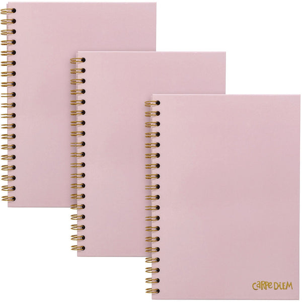 PUKKA PAD® B5 Size Notebook, 1 -Subject, Medium/College Rule, Pink Cover, (80) 9.8 x 6.9 Sheets, 3/Pack (PUK9376CD) Pack of 3