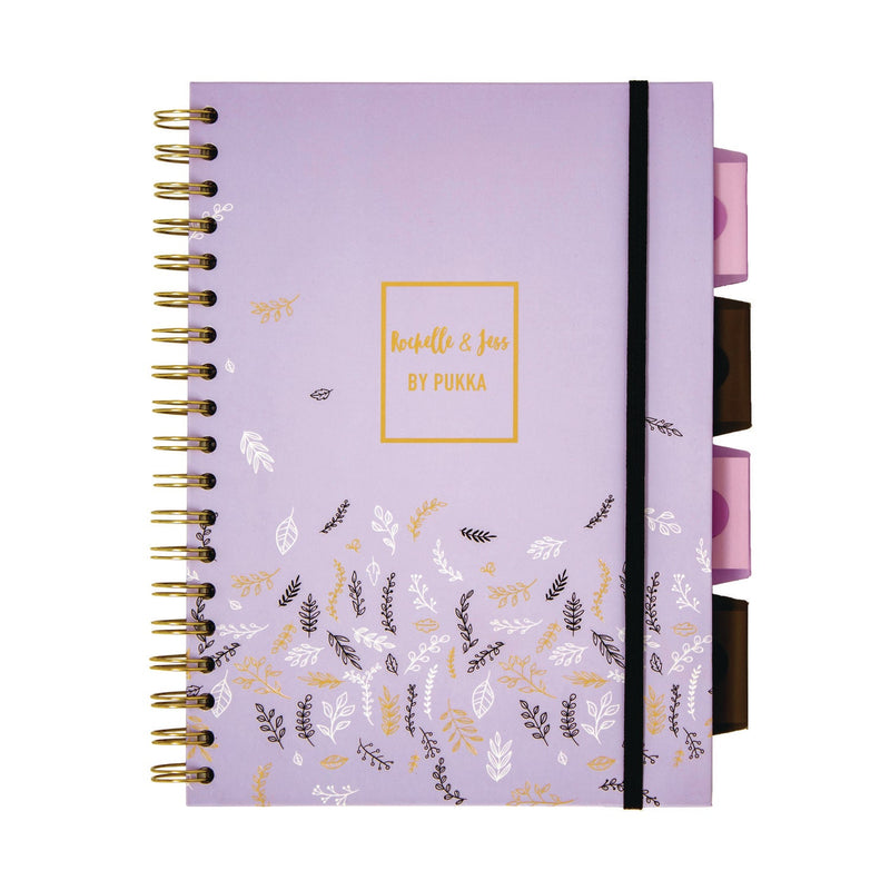 PUKKA PAD® B5 Size Project Book, 4-Subject, Medium/College Rule, Assorted Floral Covers, (100) 9.8 x 6.9 Sheets, 3/Pack (PUK9447ROC) Pack of 3
