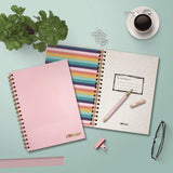 PUKKA PAD® B5 Size Notebook, 1 -Subject, Medium/College Rule, Pink Cover, (80) 9.8 x 6.9 Sheets, 3/Pack (PUK9376CD) Pack of 3