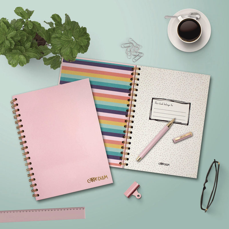 PUKKA PAD® B5 Size Notebook, 1 -Subject, Medium/College Rule, Pink Cover, (80) 9.8 x 6.9 Sheets, 3/Pack (PUK9376CD) Pack of 3