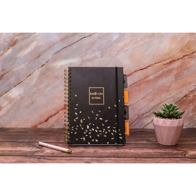 PUKKA PAD® B5 Size Project Book, 4-Subject, Medium/College Rule, Assorted Floral Covers, (100) 9.8 x 6.9 Sheets, 3/Pack (PUK9447ROC) Pack of 3