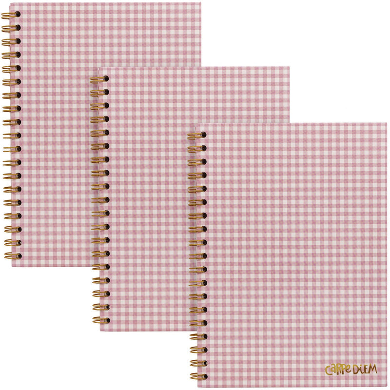 PUKKA PAD® B5 Size Notebook, 1 -Subject, Medium/College Rule, Pink Cover, (80) 6.9 x 4.9 Sheets, 3/Pack (PUK9377CD) Pack of 3