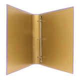 PUKKA PAD® Rollbound Binder, 3 Rings, 1" Capacity, 11 x 8.5, Lilac/Black/Gold/White (PUK9643ROC) Each