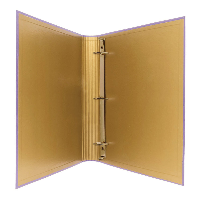 PUKKA PAD® Rollbound Binder, 3 Rings, 1" Capacity, 11 x 8.5, Lilac/Black/Gold/White (PUK9643ROC) Each