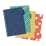 PUKKA PAD® B5 Size Project Book, 5-Subject, Medium/College Rule, Assorted Floral Love Covers, (100) 9.8 x 6.9 Sheets, 3/Pack (PUK9033CD) Pack of 3