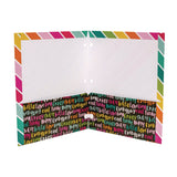 Two-Pocket Portfolio Folder, 1" Capacity, 9.6 x 11.9, Brush Strokes/Llamas/Stripes, 6/Pack (PUK9097CD) Pack of 6