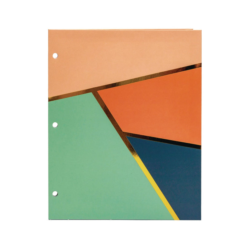 Two-Pocket Portfolio Folder, 1" Capacity, 9.6 x 11.9, Floral/Geometric/Hearts, 6/Pack (PUK9098CD) Pack of 6