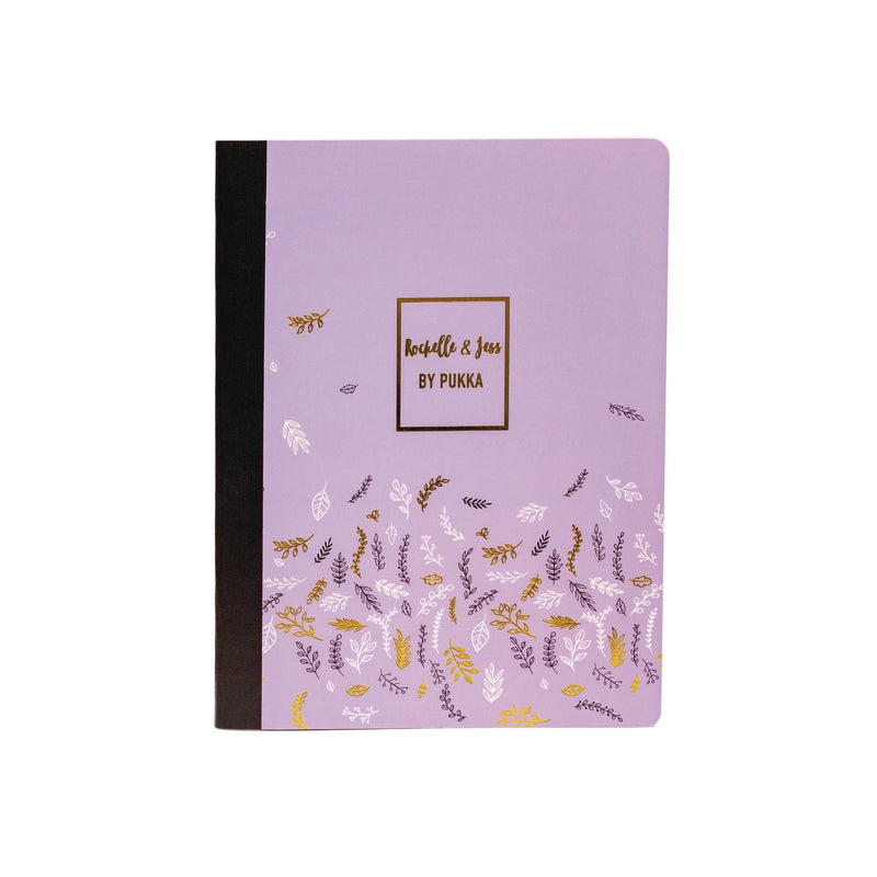 PUKKA PAD® Composition Book, Medium/College Rule, Assorted Floral Covers, (70) 9.75 x 7.5 Sheets, 3/Pack (PUK9107ROC) Pack of 3
