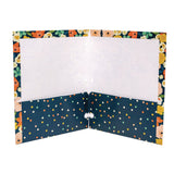 Two-Pocket Portfolio Folder, 1" Capacity, 9.6 x 11.9, Floral/Geometric/Hearts, 6/Pack (PUK9098CD) Pack of 6