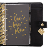 Personal Planner, 7.48 x 6.42, Black Cover, 12-Month, Undated (PUK9110CD) Each