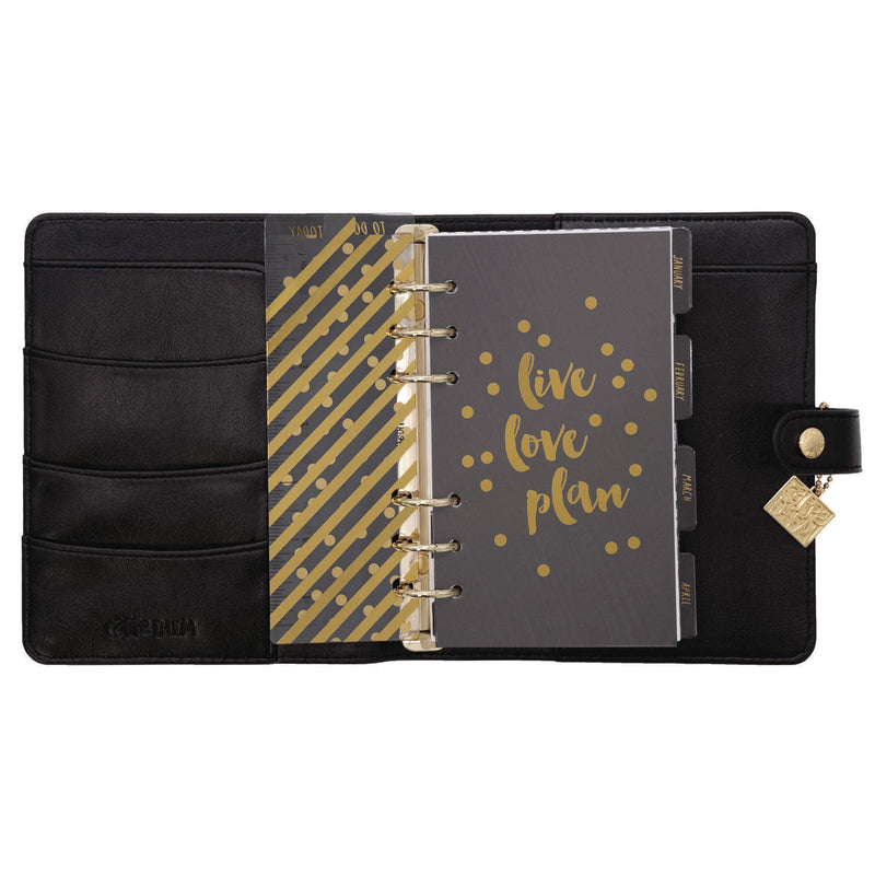 Personal Planner, 7.48 x 6.42, Black Cover, 12-Month, Undated (PUK9110CD) Each