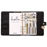 Personal Planner, 7.48 x 6.42, Black Cover, 12-Month, Undated (PUK9110CD) Each