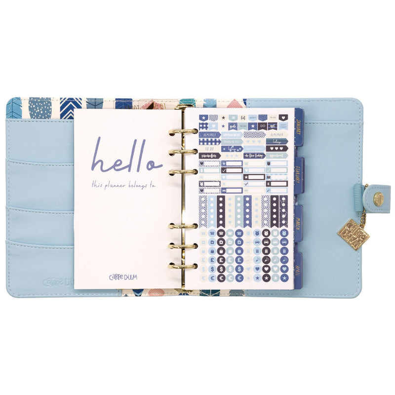Personal Planner, 7.48 x 6.42, Blue Cover, 12-Month, Undated (PUK9165CD) Each