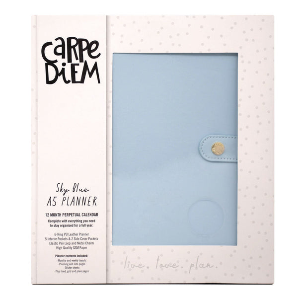 A5 Planner, 10.24 x 9.25, Blue Cover, 12-Month (PUK9164CD) Each