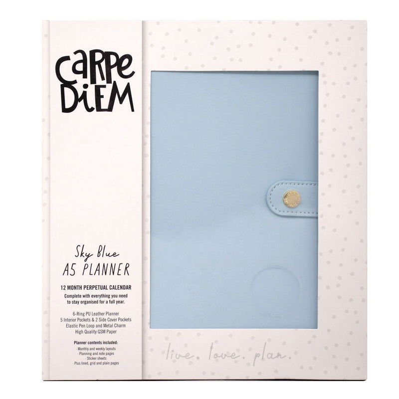 A5 Planner, 10.24 x 9.25, Blue Cover, 12-Month (PUK9164CD) Each
