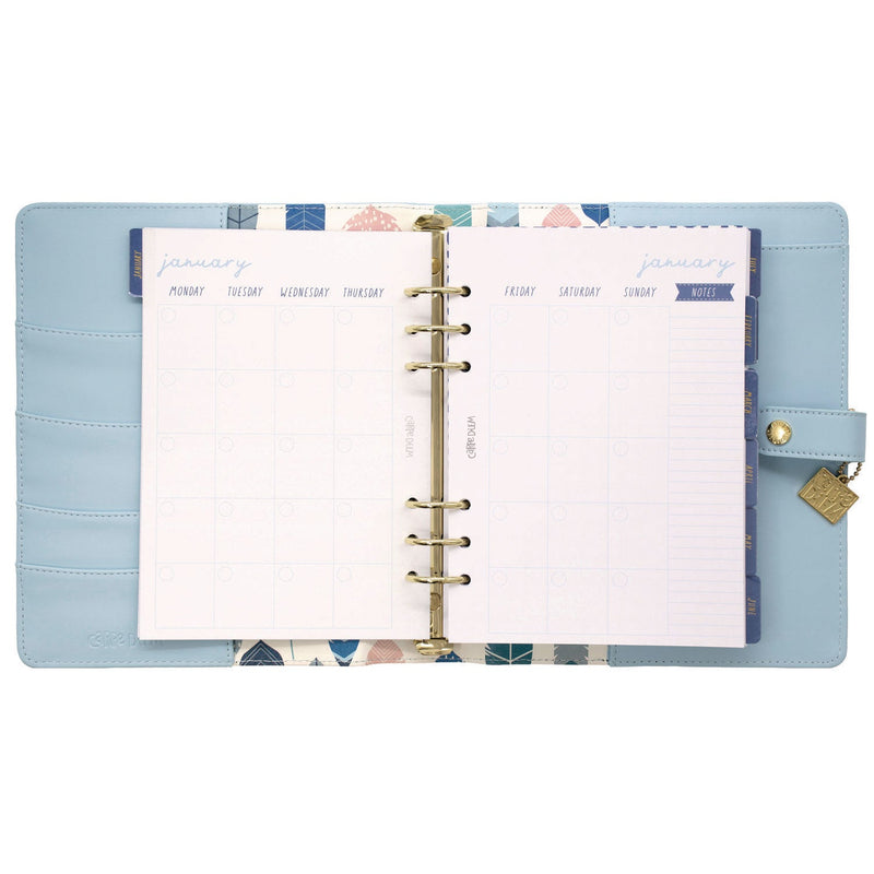 A5 Planner, 10.24 x 9.25, Blue Cover, 12-Month (PUK9164CD) Each