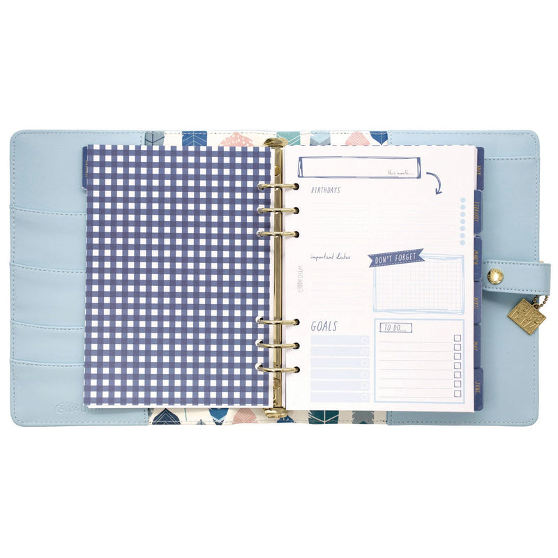 A5 Planner, 10.24 x 9.25, Blue Cover, 12-Month (PUK9164CD) Each