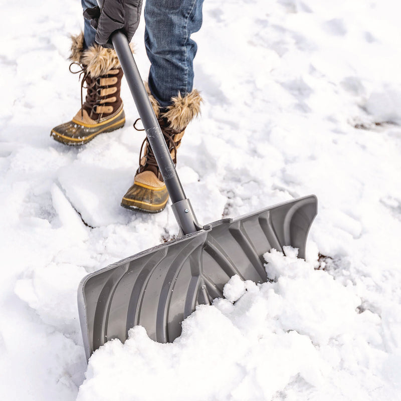 Suncast Commercial® Steel Core Snow Pusher with Wear Strip, 24" Wide, 57.55" Long, 6/Carton (SUASP2450) Case of 6