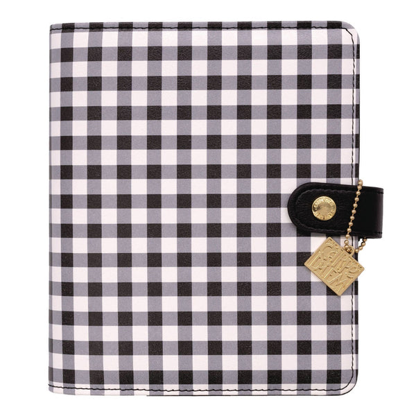 Personal Planner, Chequered, 7.48 x 6.42, Black/White Cover, 12-Month, Undated (PUK9183CD) Each