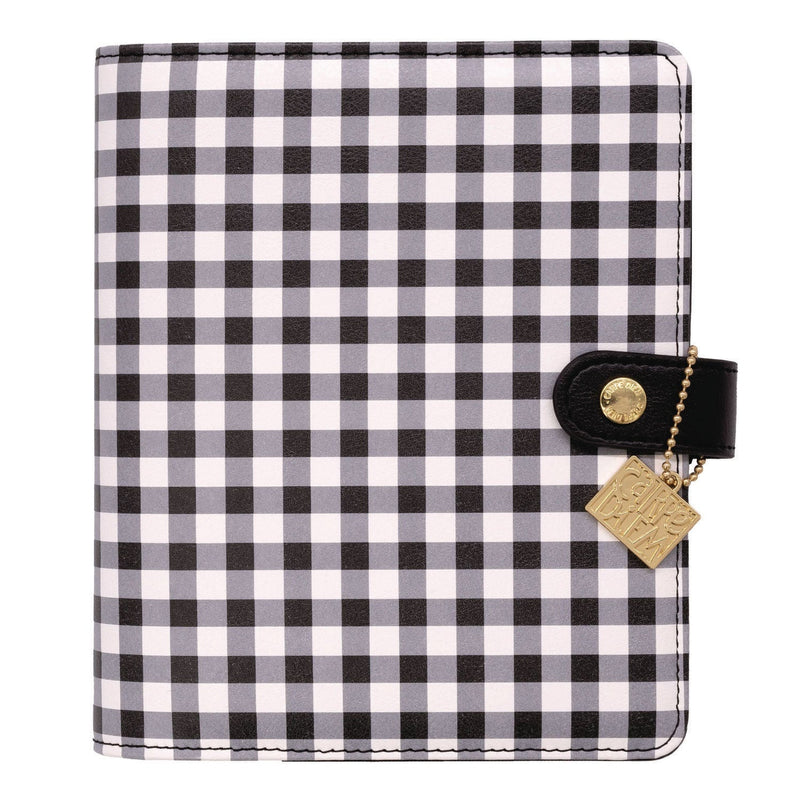 Personal Planner, Chequered, 7.48 x 6.42, Black/White Cover, 12-Month, Undated (PUK9183CD) Each