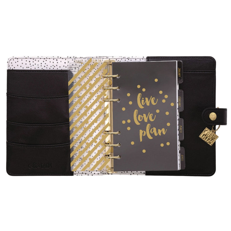 Personal Planner, Chequered, 7.48 x 6.42, Black/White Cover, 12-Month, Undated (PUK9183CD) Each