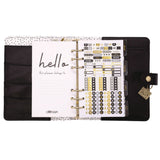 Personal Planner, Chequered, 7.48 x 6.42, Black/White Cover, 12-Month, Undated (PUK9183CD) Each