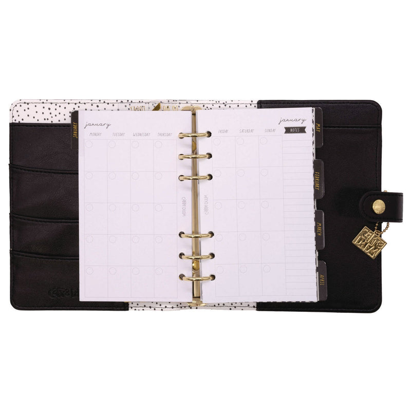 Personal Planner, Chequered, 7.48 x 6.42, Black/White Cover, 12-Month, Undated (PUK9183CD) Each