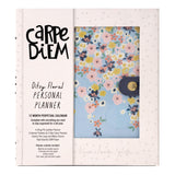 Personal Planner, Floral, 7.48 x 6.42, Blue/Pink/White/Yellow Cover, 12-Month, Undated (PUK9199CD) Each