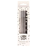 PUKKA PAD® Carpe Diem Ballpoint Pen, Stick, Medium 0.7 mm, Black Ink, Assorted Black Collection, 4 Pens/Pack, 6 Packs/Box (PUK9229CD) Box of 24