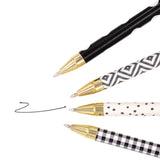 PUKKA PAD® Carpe Diem Ballpoint Pen, Stick, Medium 0.7 mm, Black Ink, Assorted Black Collection, 4 Pens/Pack, 6 Packs/Box (PUK9229CD) Box of 24