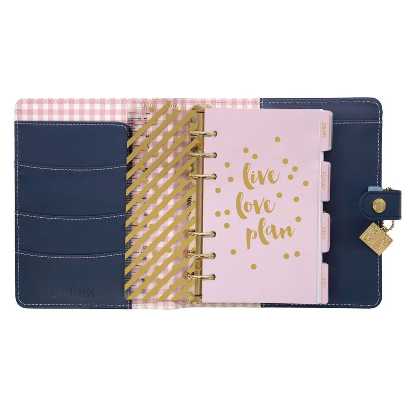 Personal Planner, Floral, 7.48 x 6.42, Blue/Pink/White/Yellow Cover, 12-Month, Undated (PUK9199CD) Each